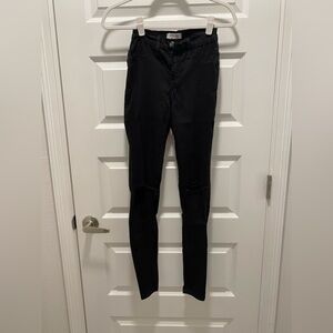 Vibrant Stretch Denim Jeans Distressed High Rise Black 3 25 Leggings Jeggings